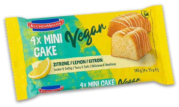 Kuchenmeister 4x Mini Cake Zitrone vegan